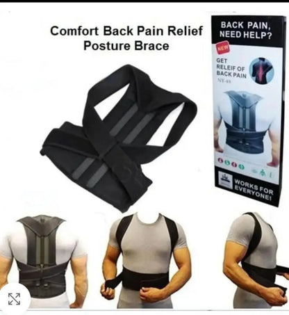 Adjustable Magnetic Posture Corrector Back Brace Support Belt for Upper Back Pain Relief – Standard Size
